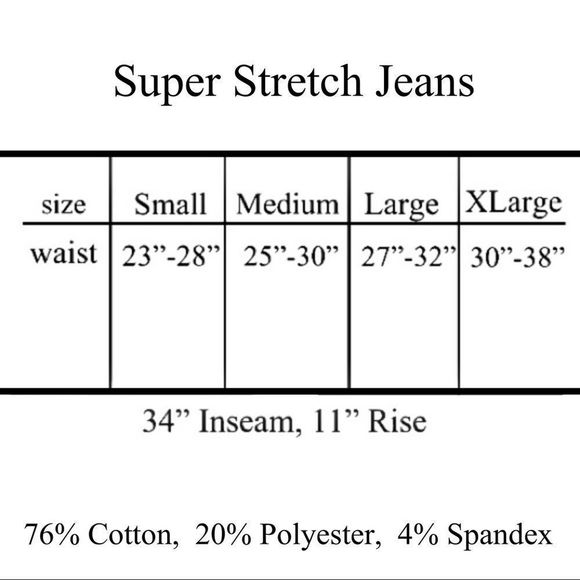 Restocked- Red Bell Bottom Jeans/ S-XL / 34” Inseam - Picture 3 of 10